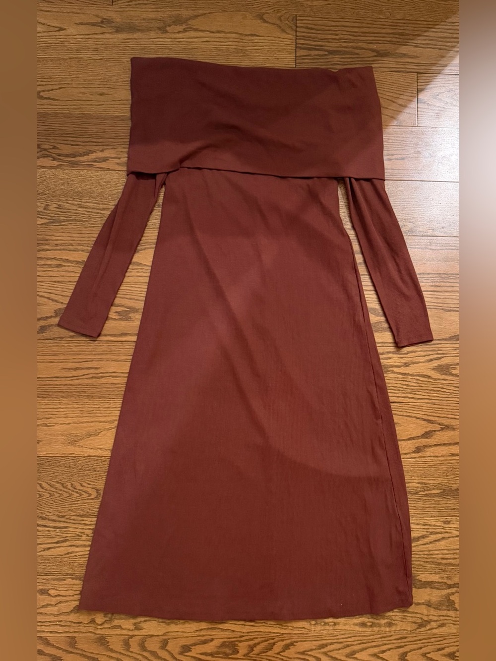 ASOS Long Sleeve Dress — Deep Rust